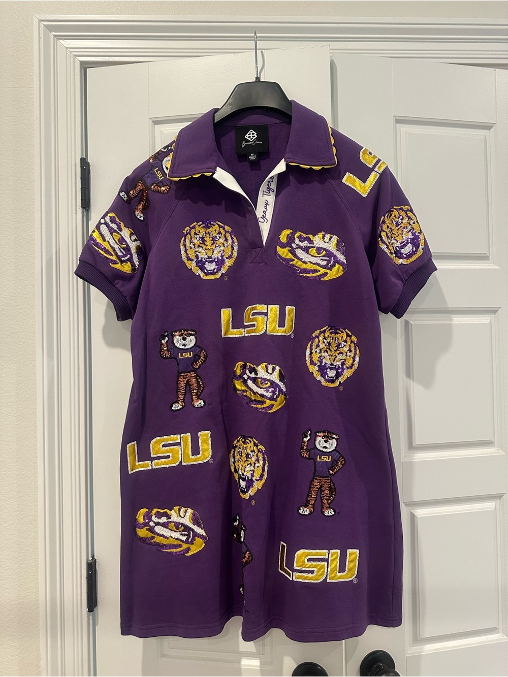 LSU Purple Polo Mini Dress by Collegiate Brand - Picture 3 of 7